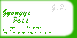gyongyi peti business card